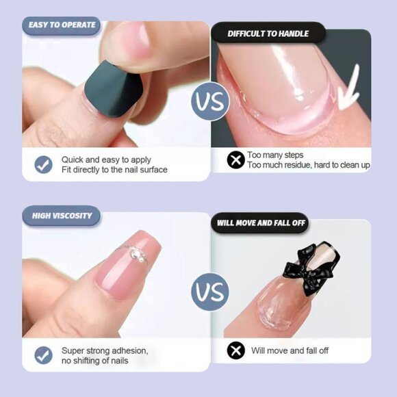 SheSlay UV Cured Nail Adhesive Tabs | 240PCS Double-Sided Jelly Nail Glu - Picture 4 of 4